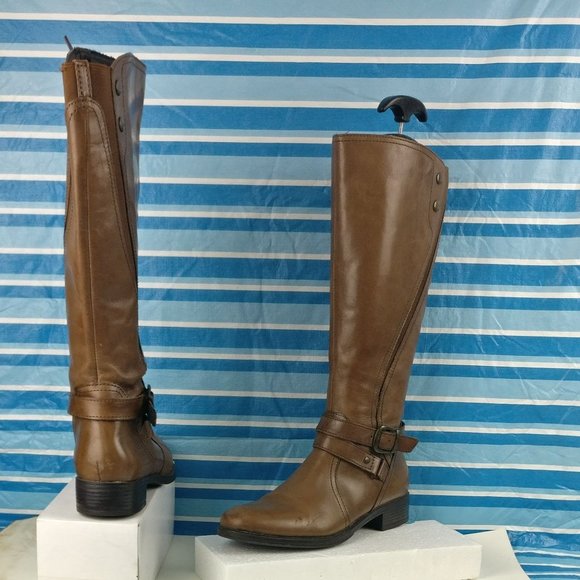 GENUINE LEATHER COUNTRY ENGLISHWOMAN TALL FULL ZIP RIDING BOOT  8.5US/6.5UK - Picture 1 of 4